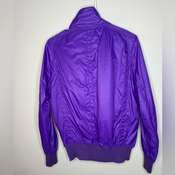 FACONNABLE Women's Size Medium Purple Jacket Lined Pattern Zip Up Button - Picture 4 of 14